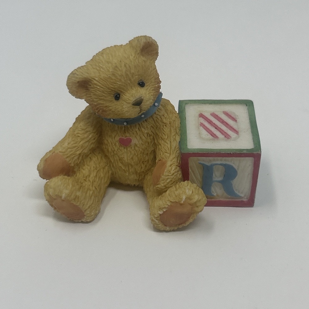 Cherished Teddies Alphabet Bears "R" ABC Building Block 1995